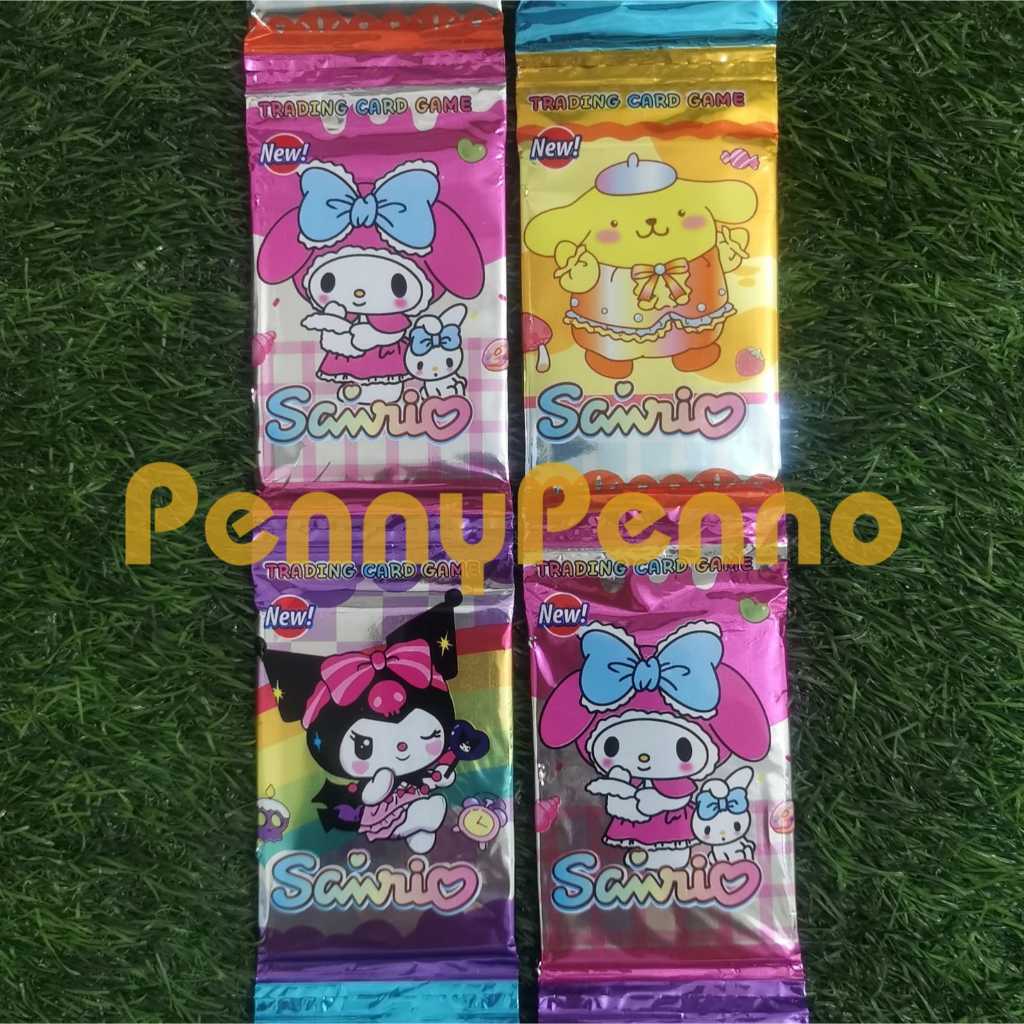 Kartu Foil Trading Card Game Sanrio, Mixue Frozen, Pokemon, Animal Kaiser, Boba (1 Pack)