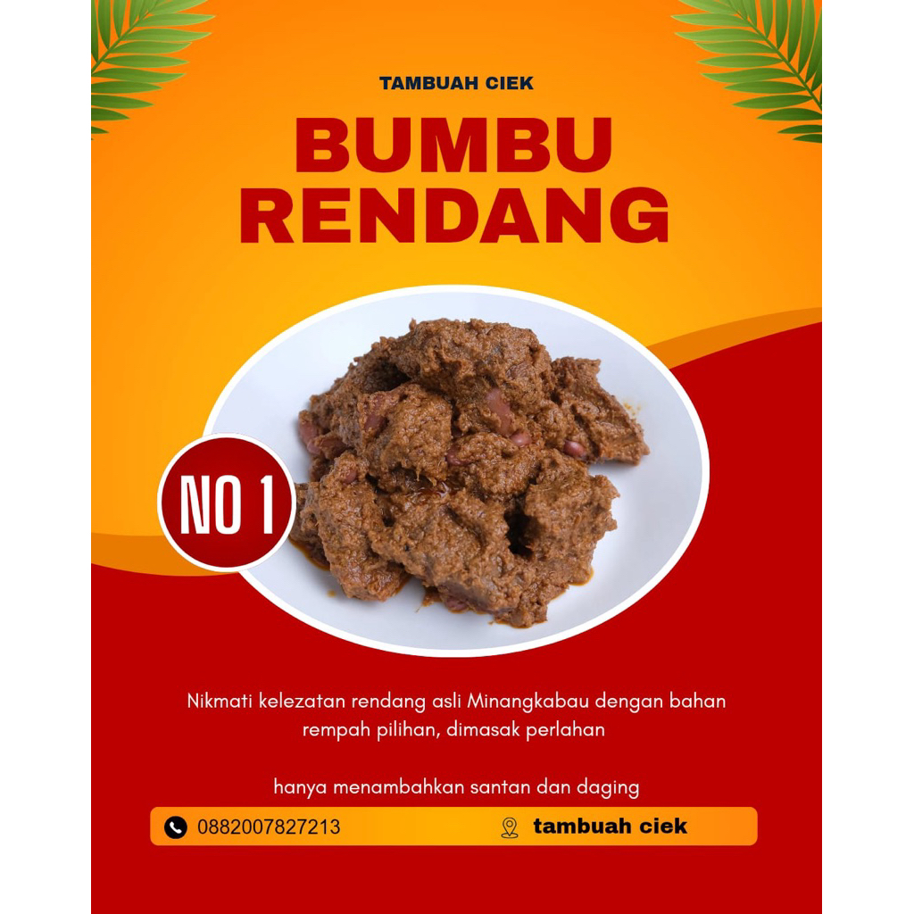 bumbu rendang instan asli padang