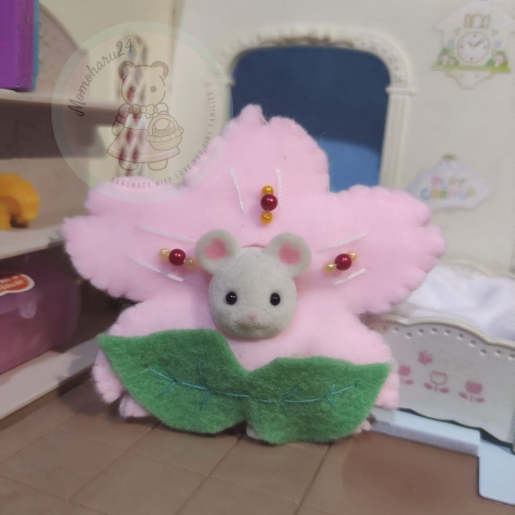 [HANYA BAJU] Baju Costume sakura bunga sylvanian baby bayi CUSTOM HANDMADE