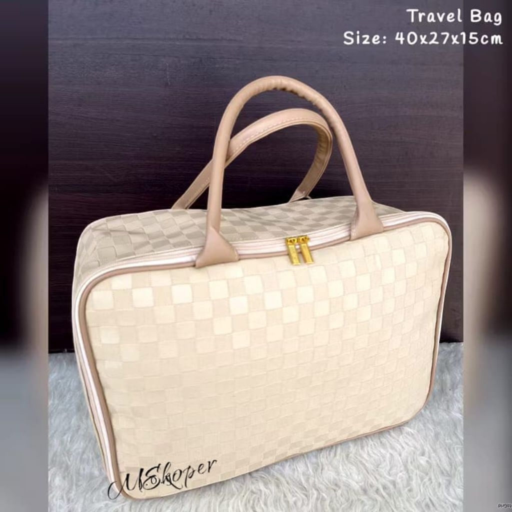 TAS TRAVEL KULIT TEBAL TENTENG KAPASITAS BESAR