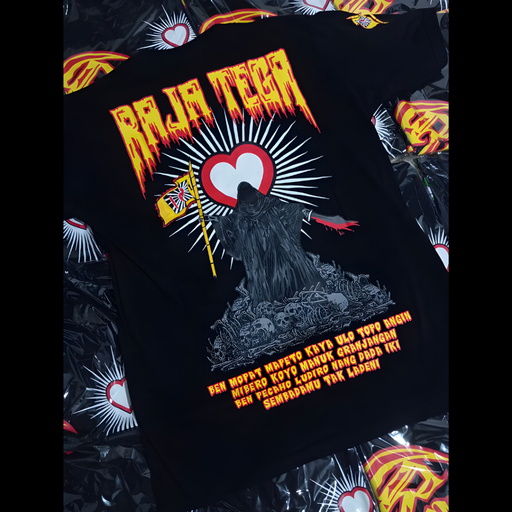 Kaos PSHT Raja Tega Ukuran XL XXL Katun 24s Sablon Plastisol Baju Hoodie SH Terate Distro