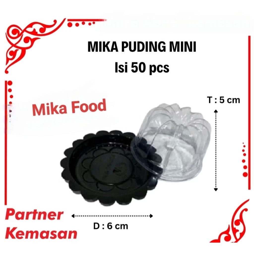 Mika puding mini +ttp+sdk Isi 50set mika puding tray puding mini