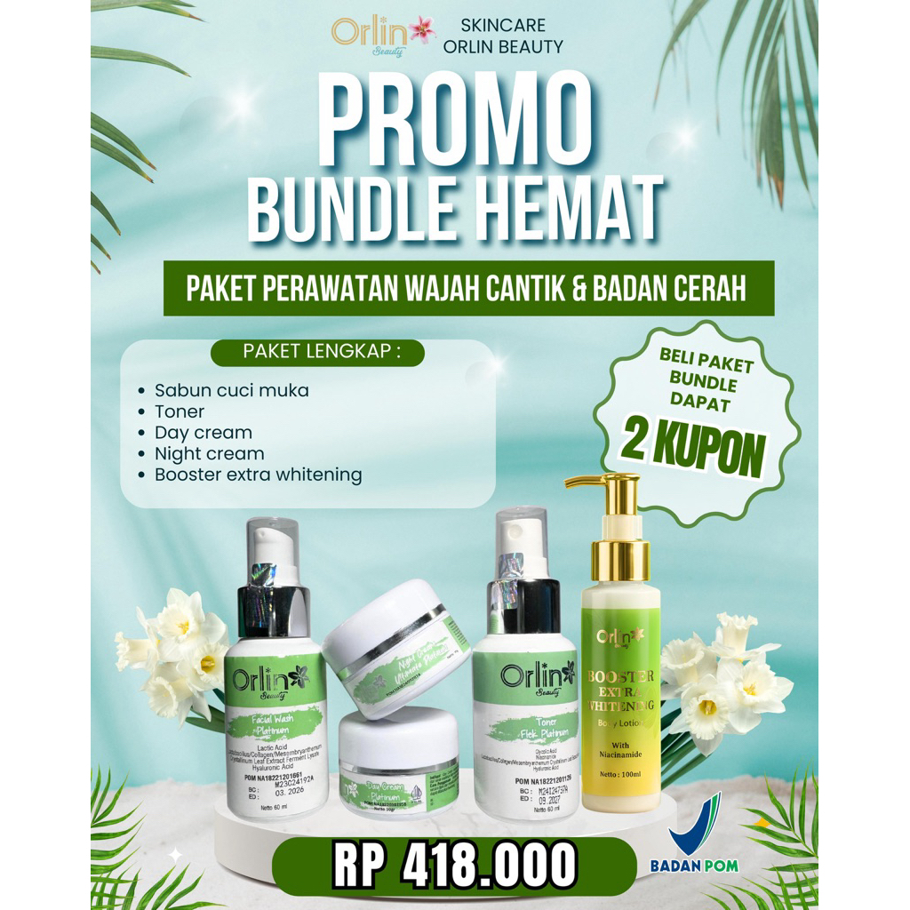 ORLIN BEAUTY PAKET GLOWING FLEK PLATINUM + HAND BODY BOOSTER