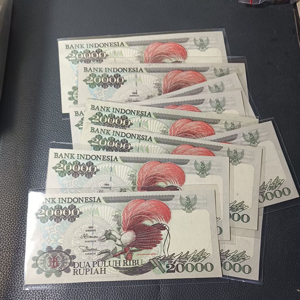 Uang kuno 20.000 Cendrawasih tahun 1995 asli original