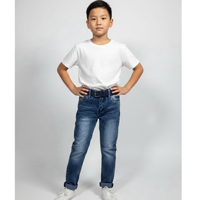 Celana Jeans Anak Laki Laki / Celana Jeans Slimfit Pinggang Resleting Gesper fashion Anak Cowok Terk