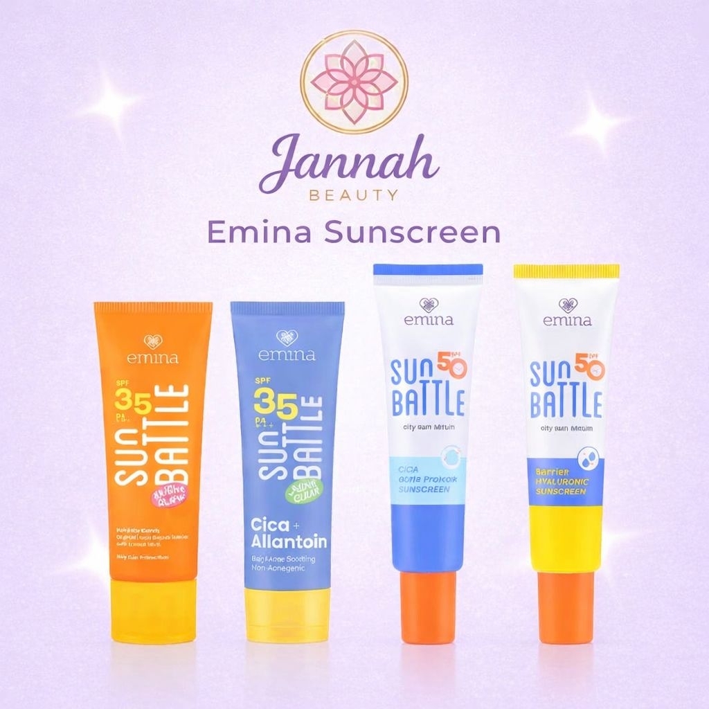 EMINA Sun Battle Sunscreen Series || Sunscreen Emina|| Sunscreen Remaja|| Sunscreen Brightening|| Su