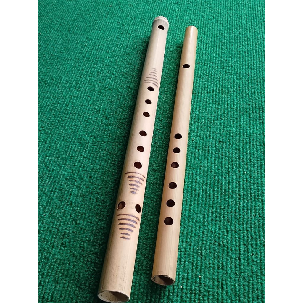 suling bambu,seruling isi 2 buah tipe suling Batak dan suling dangdut 6 lubang murah untuk belajar