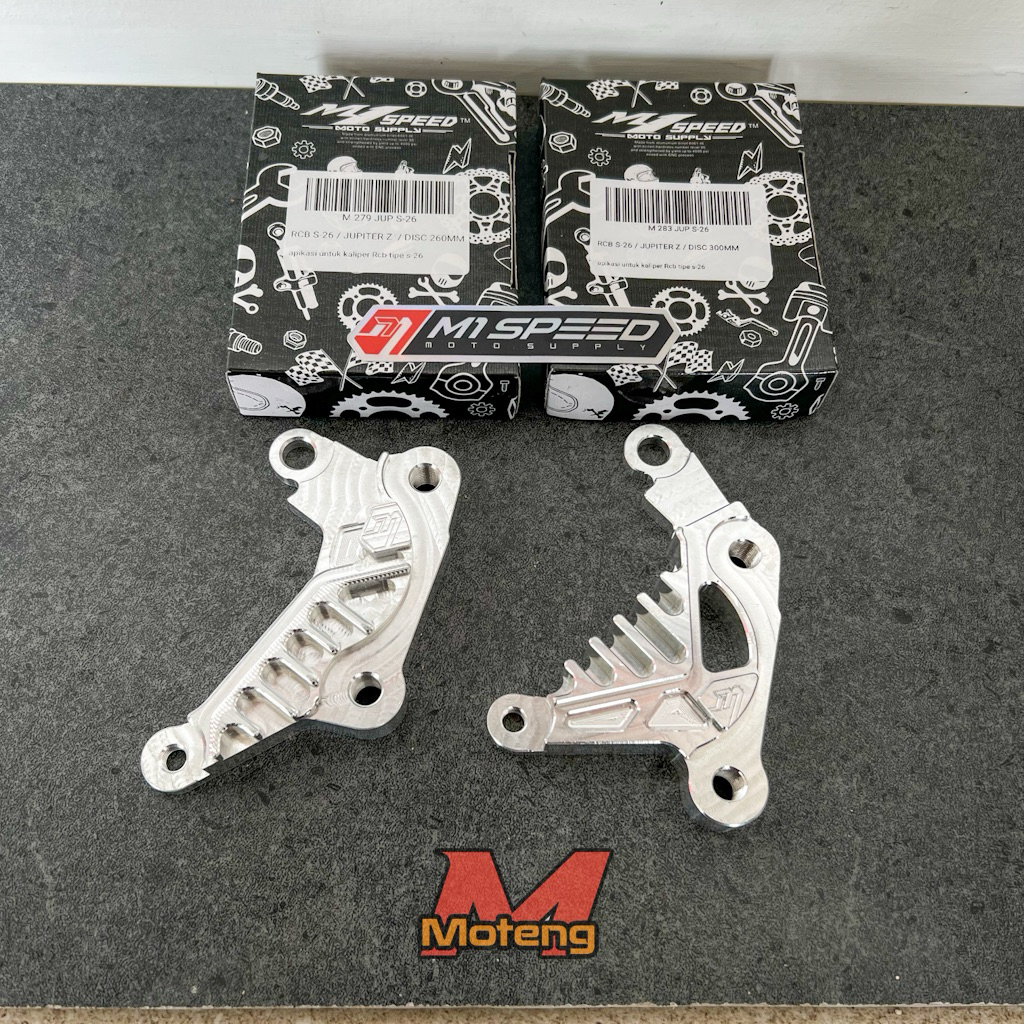 Breket Kaliper RCB S26 Disc 260mm & 300mm PNP Shock Jupiter Z / KYB Jupiter / Fiz R / 125z / Nouvo M