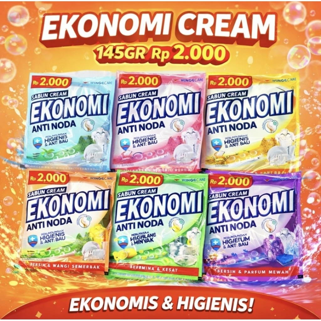 5 PCS Sabun Ekonomi Cream 145g / Sabun Colek 2000