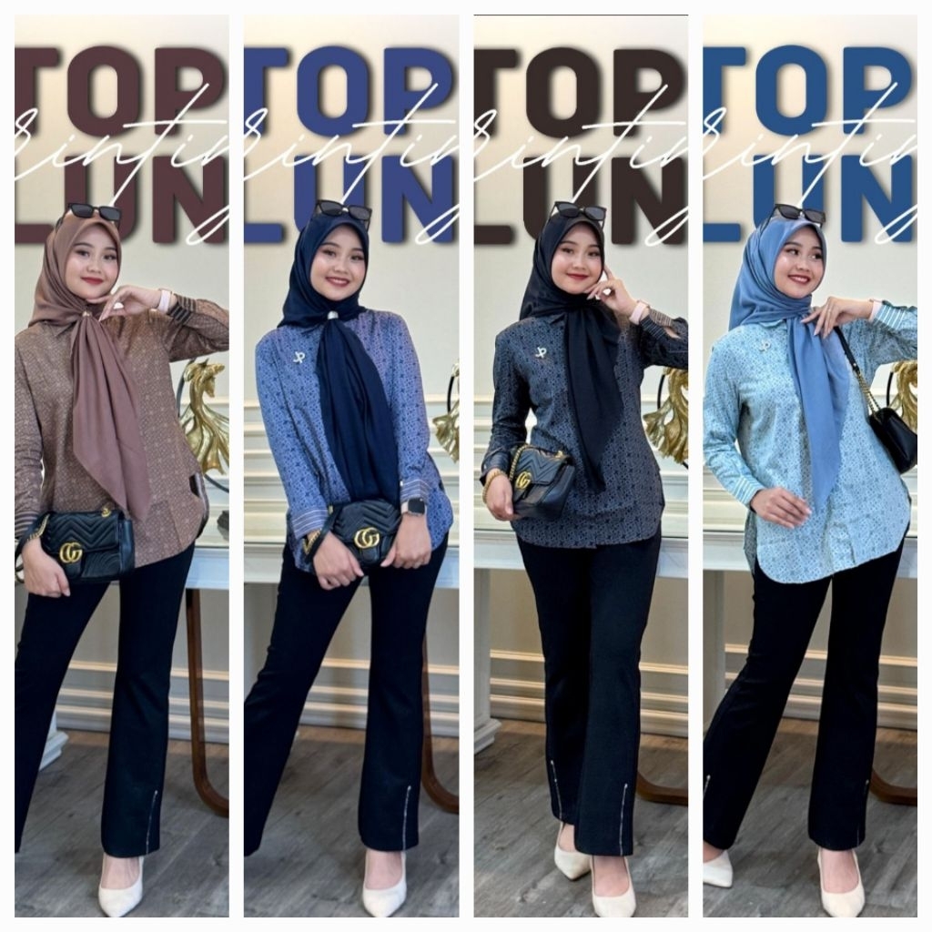 ATASAN TOP ALUNA BY JOURNEY KEMEJA MOTIF JP (harga per PCS)