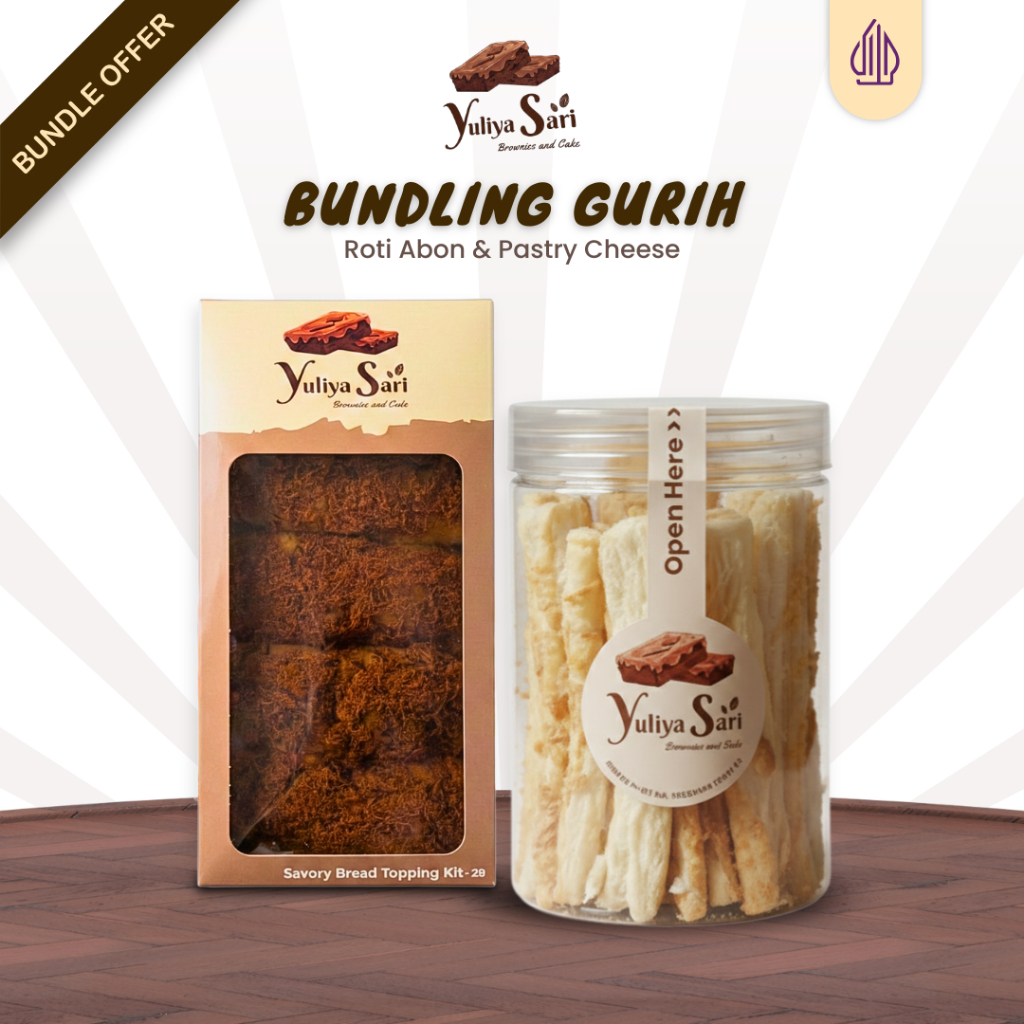 Paket Bundle 2 Pcs Roti Abon Pastry Cheese Puff Stick Yuliya Sari Bakery Homemade Premium