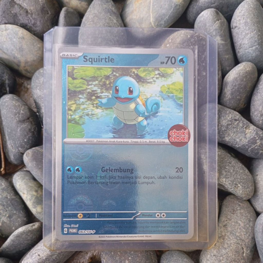 Kartu Pokemon Holo Foil Squirtle Charmander Bulbasaur - Promo Choki-Choki