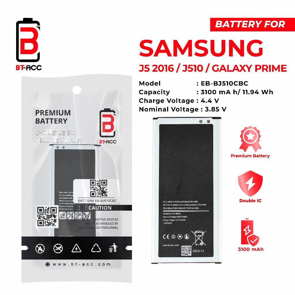 BT ACC Baterai Samsung J510 Battery For Samsung J510 / J510F / J510FN / J5 2016 EB-BJ510CBC Original