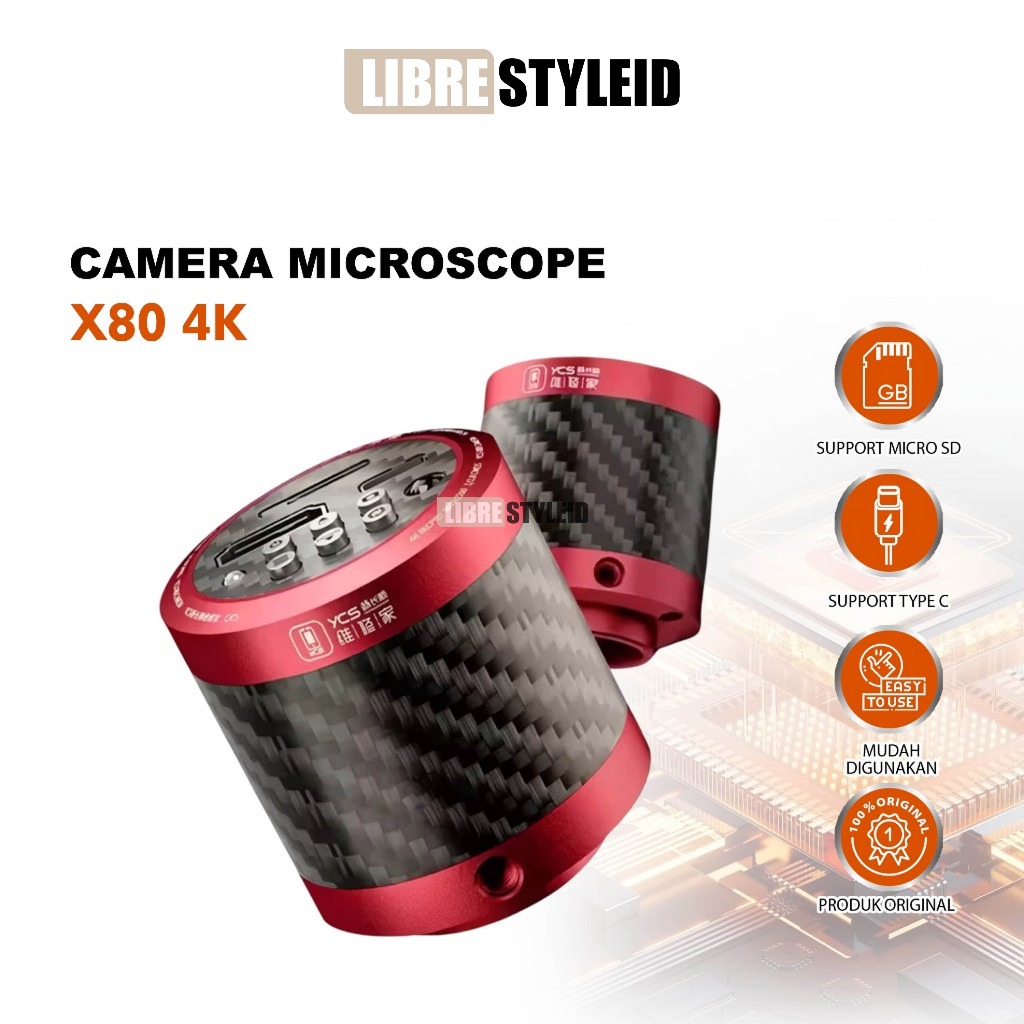 YCS X80 kamera microscope 4K sensor CMOS Sony original – kamera microscope YCS X80 4K CMOS Sony 1/1.