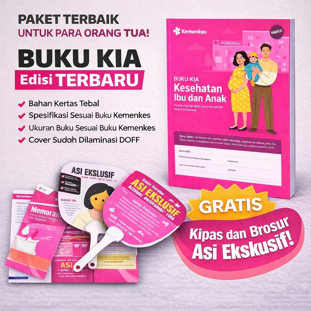 SPECIAL PRICE : Paket Buku KIA Terbaru, Bonus Leaflet ASI dan Kipas ASI EKSKLUSIF