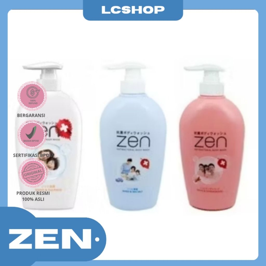 ZEN ANTIBACTERIAL BODY WASH PUMP 480 ml SABUN CAIR BOTOL ZEN PUMP