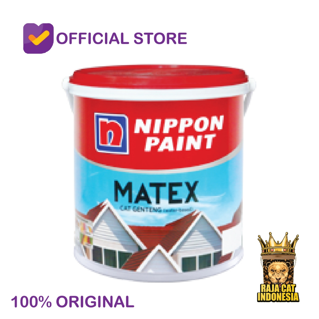 Cat Genteng | Nippon Paint Matex Genteng Putih / Warna 2.5 L | Kemasan Galon
