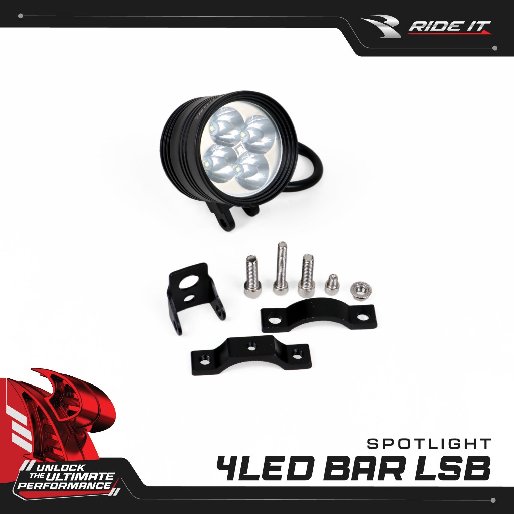 [RIDE IT] LAMPU SOROT TEMBAK 4LED BAR LSB & LSX/SPOTLIGHT RIDE IT 4LED