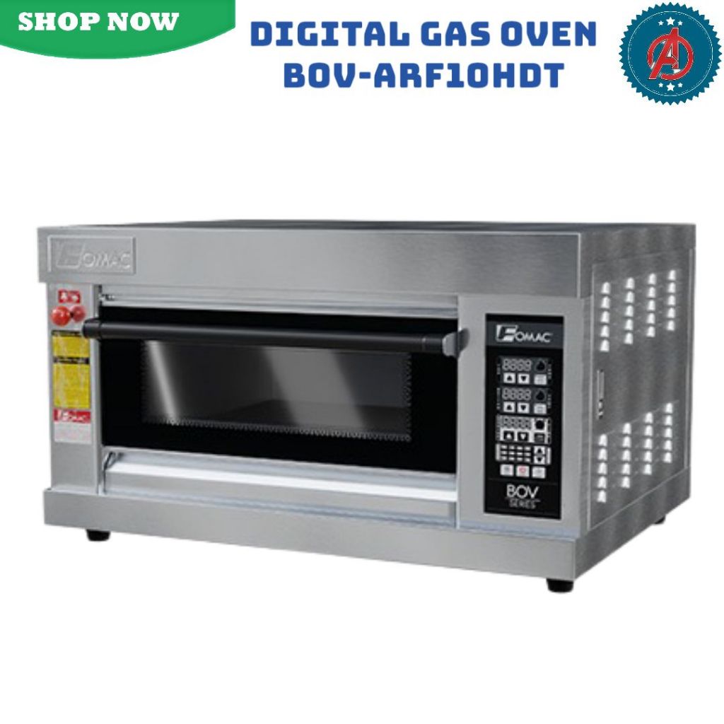 Oven Digital Roti 1 Deck 1 Tray - Mesin Pemanggang Roti Fomac Digital Gas Oven BOV-ARF10HDT