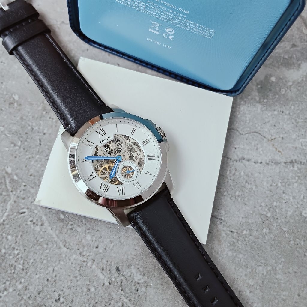 Jam Tangan Pria FS Grant Skeleton Automatic ME-3053 Free Sett Box Ori