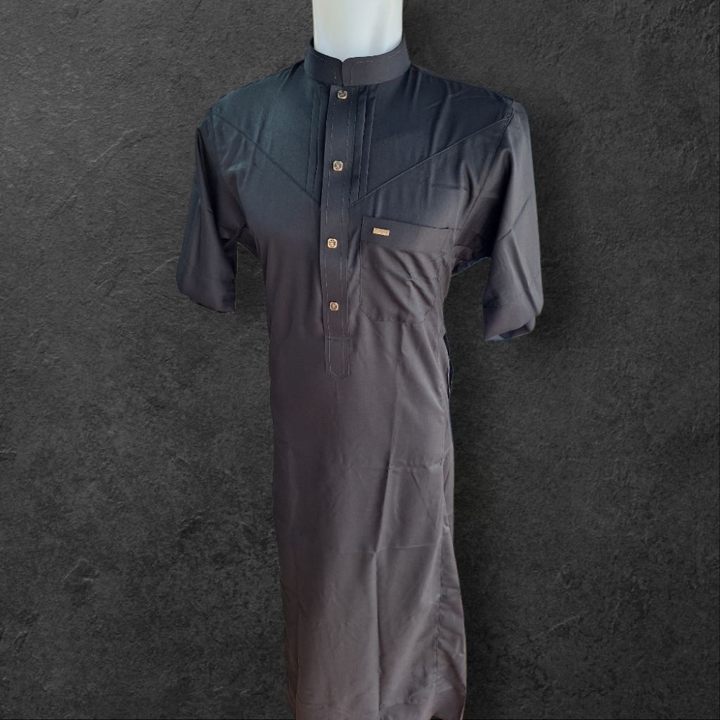 gamis hitam tangan pendek jubah al wafa hitam tangan pendek al wafa jubah ikaf al wafa