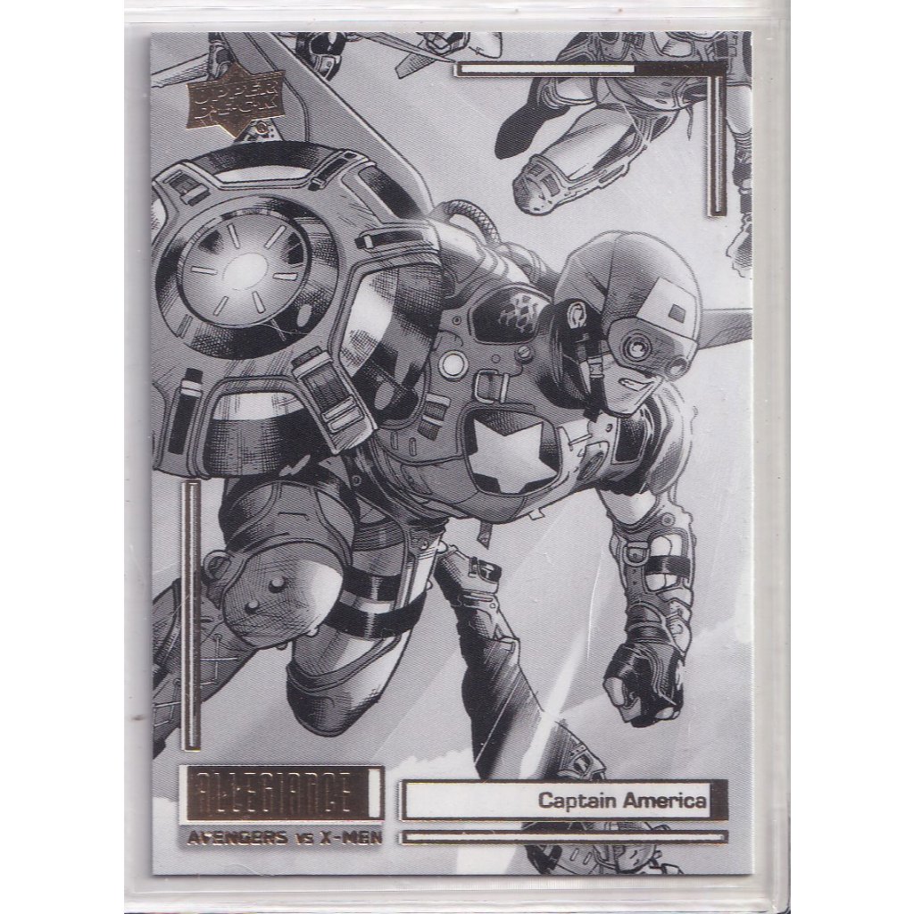 2023 Upper Deck Allegiance Avengers vs X-Men Black & White #C47 Captain America