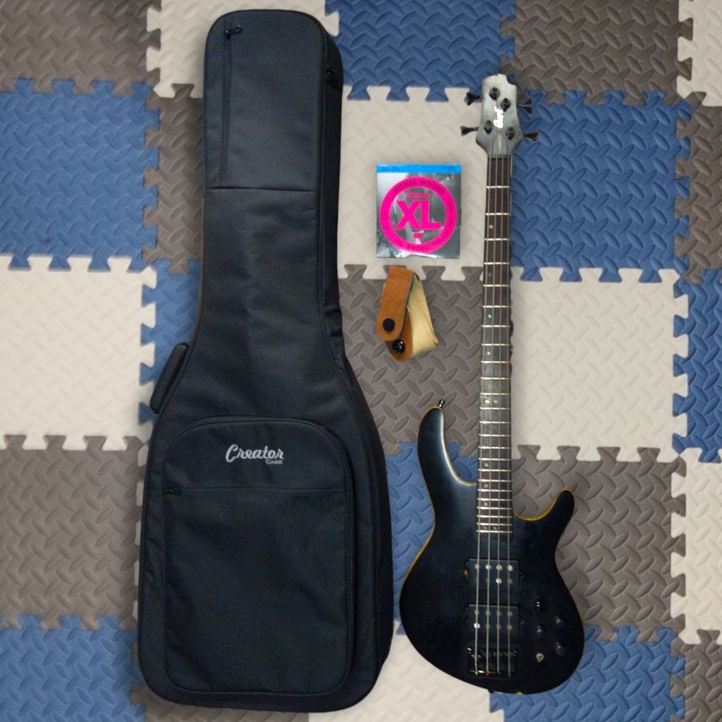 Gitar Bass Cort C4H BKS Hybrid Black Satin