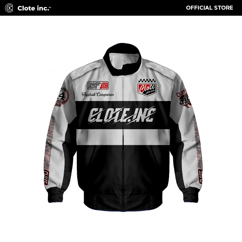Clote Jacket Nascar Asphalt Conqueror Black - White Limited Edition