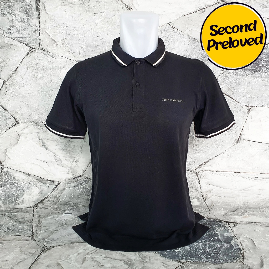 Baju Kaos Polo CALVIN CK JEANS - Size S / LD 49 cm - Original - Used