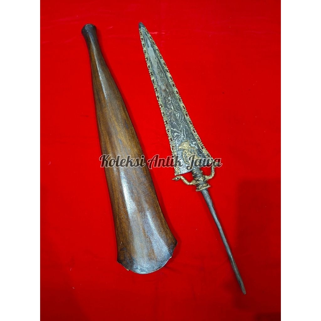 Pusaka Tombak Pamor Kinatah Kuningan (PetrukGareng)