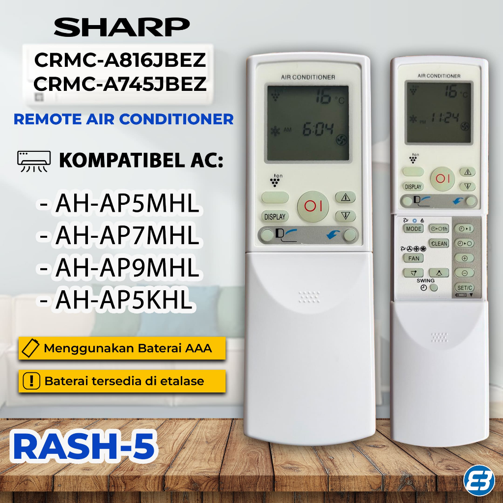 Remote Remot AC Sharp Ion Plasmacluster CRMC-A816JBEZ CRMC-A745JBEZ
