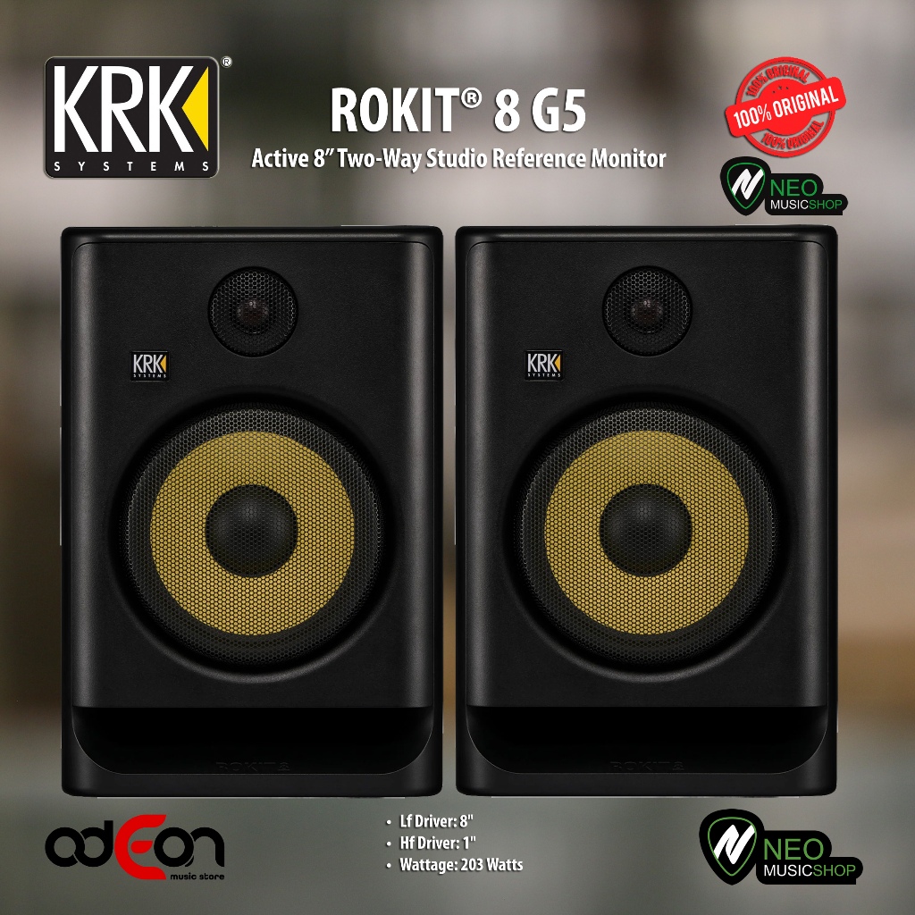 KRK Rokit 8 G5 Studio Monitor Generasi 5 Original Sepasang