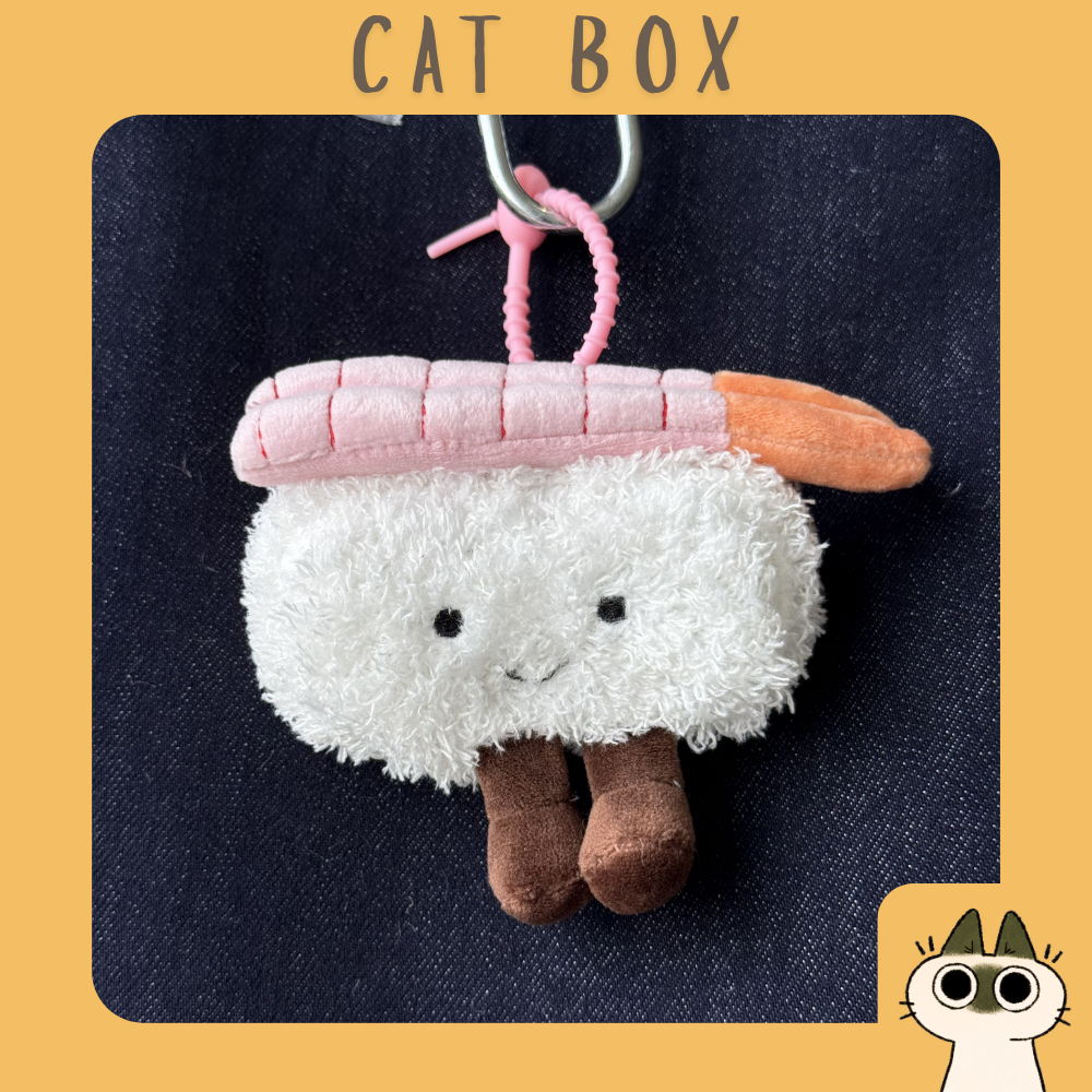 Cat Box Charm | Jellycat Sushi Lucu Imut Gantungan Kunci Boneka Kecil Hadiah