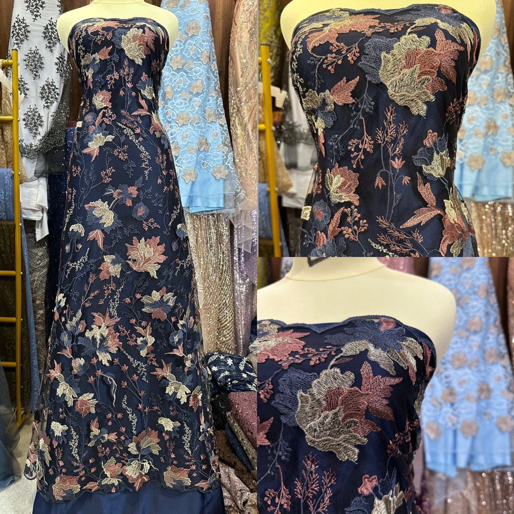 kain tille gardenia bonita 3tone exclusive benang metalik quality premium sangat elegan berkelas / b