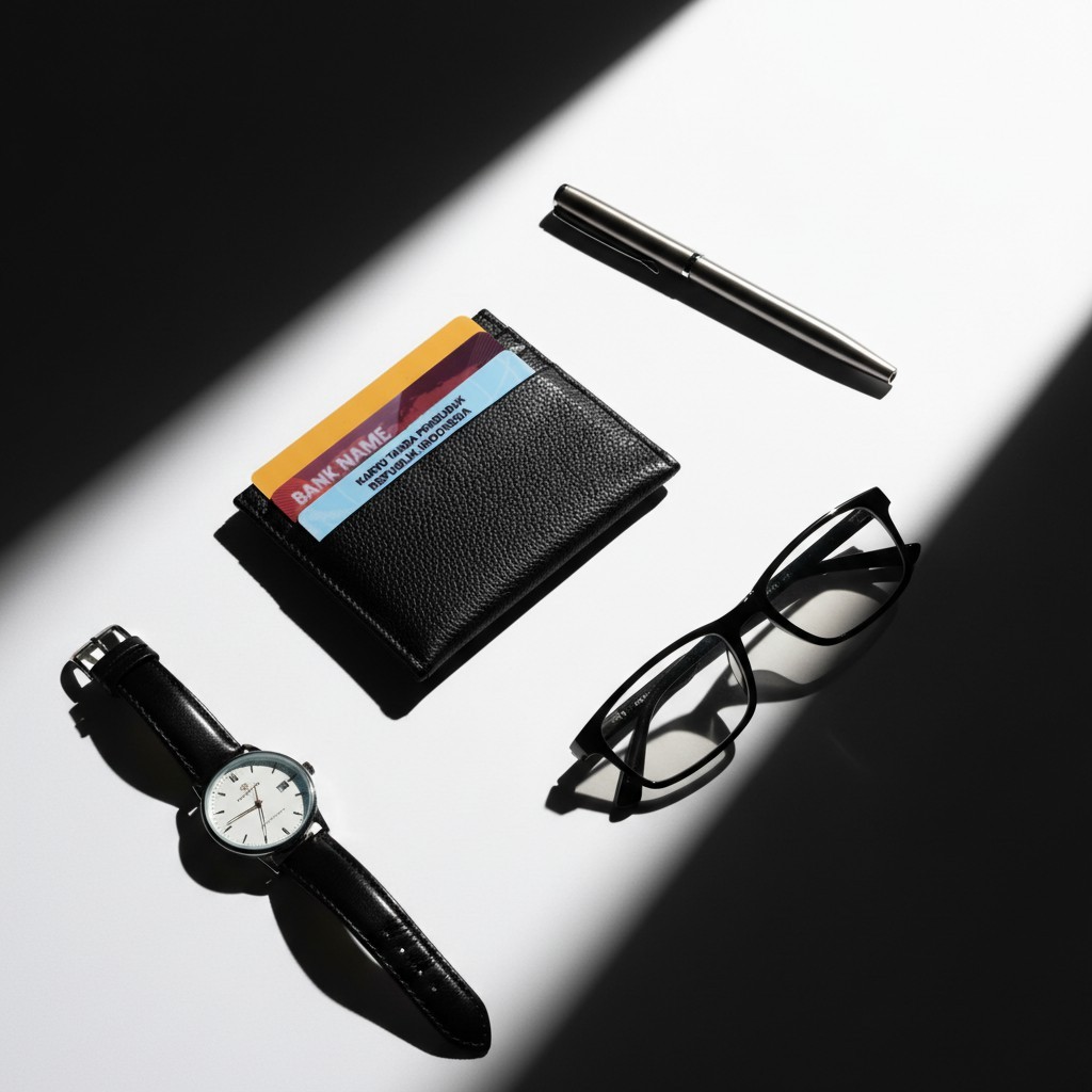 Klover Losen Dompet Kartu Pria Slim Kulit Sintetis Premium Tempat Kartu ATM Mewah