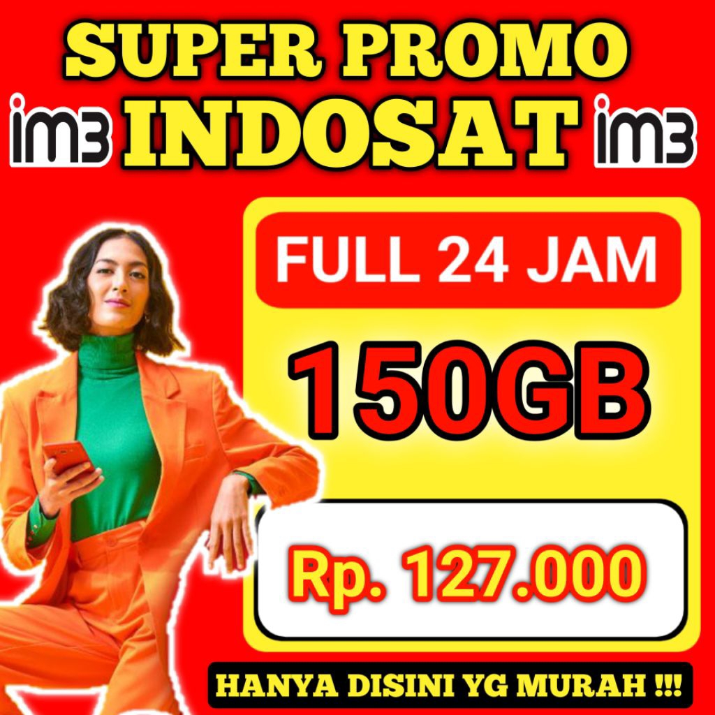 (PROMO) PROSES CEPAT PAKET DATA INDOSAT FULL 150GB || 100GB || 50GB || 20GB ||10GB