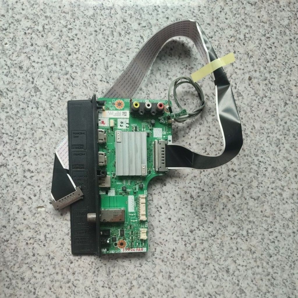 mb + psu tv led sharp 2T - C50AD1i copotan panel remuk