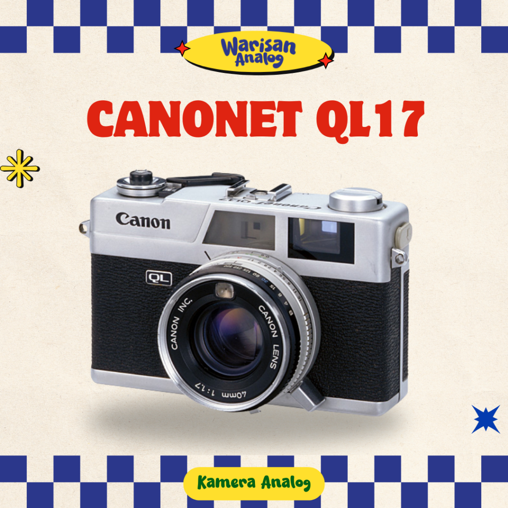 KAMERA ANALOG CANONET QL17 (RANGEFINDER) | REUSABLE CAMERA FILM 35MM