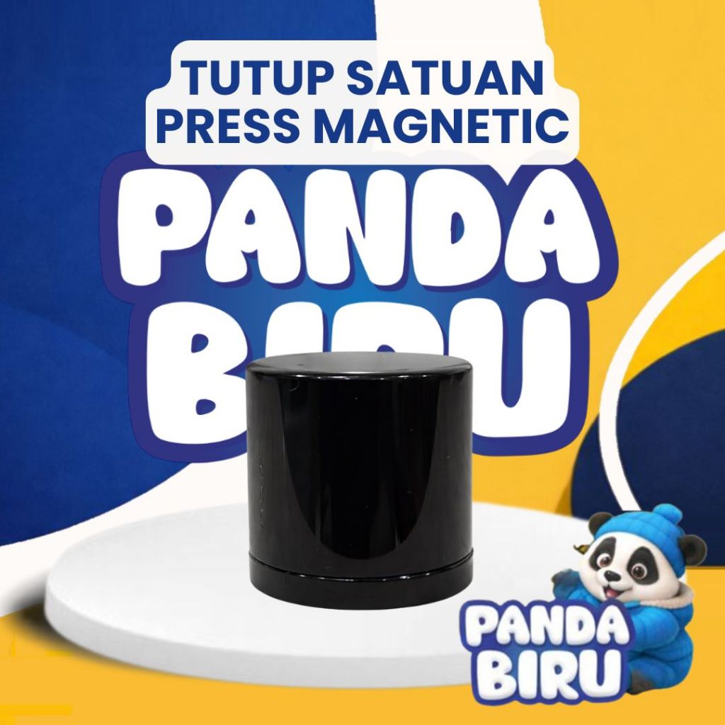 Tutup Botol Parfum Full Press (Pump Press) Magnetic Black 1pcs - Cap Bottle Perfume - Panda Biru