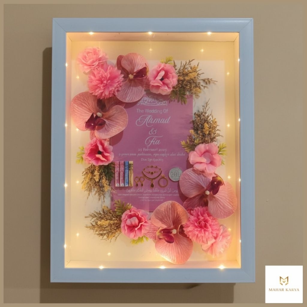 MAHAR NIKAH, MAHAR PERNIKAHAN, MAHAR BINGKAI UKURAN 30x40