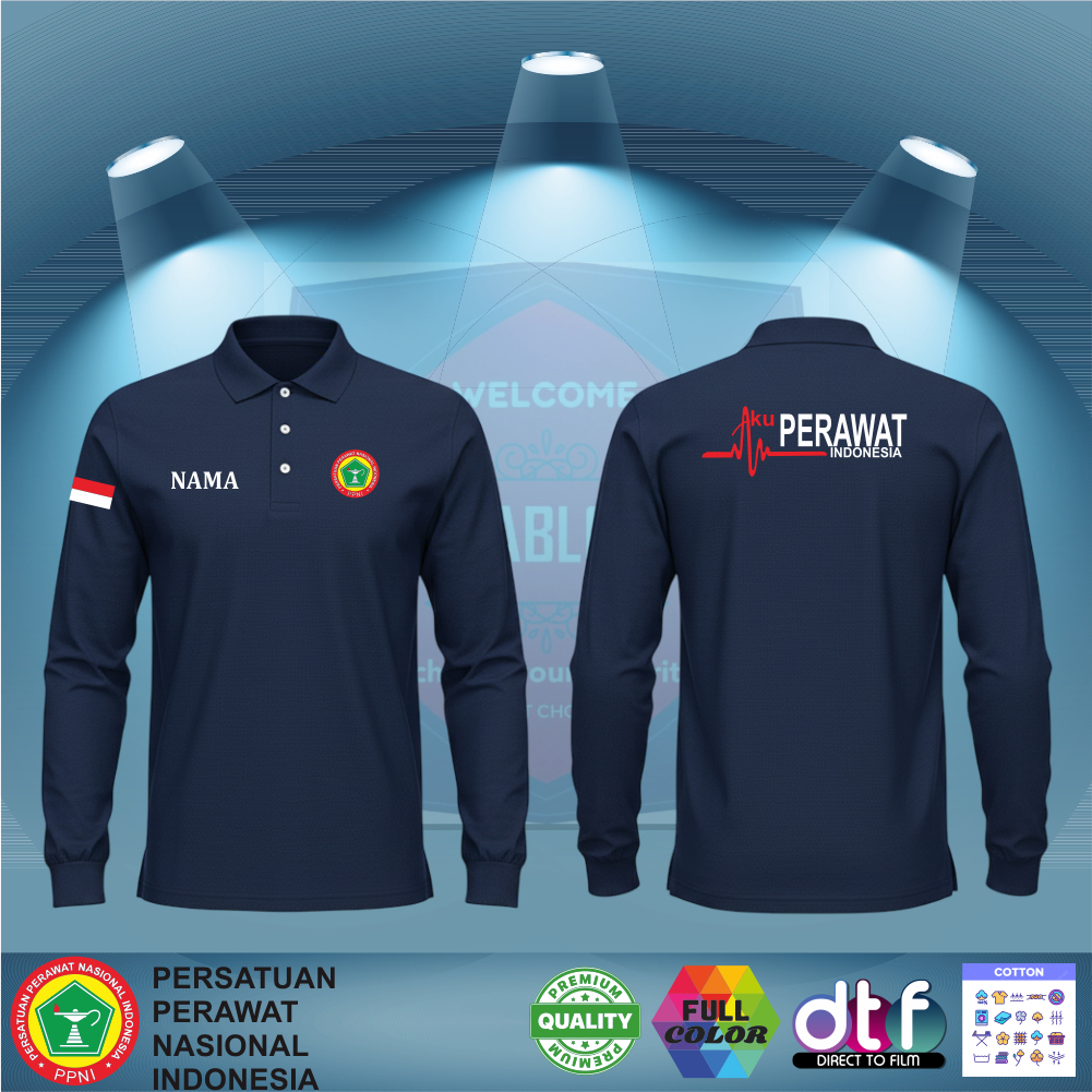 BAJU POLO PERAWAT INDONESIA PPNI LENGAN PANJANG DAN LENGAN PENDEK