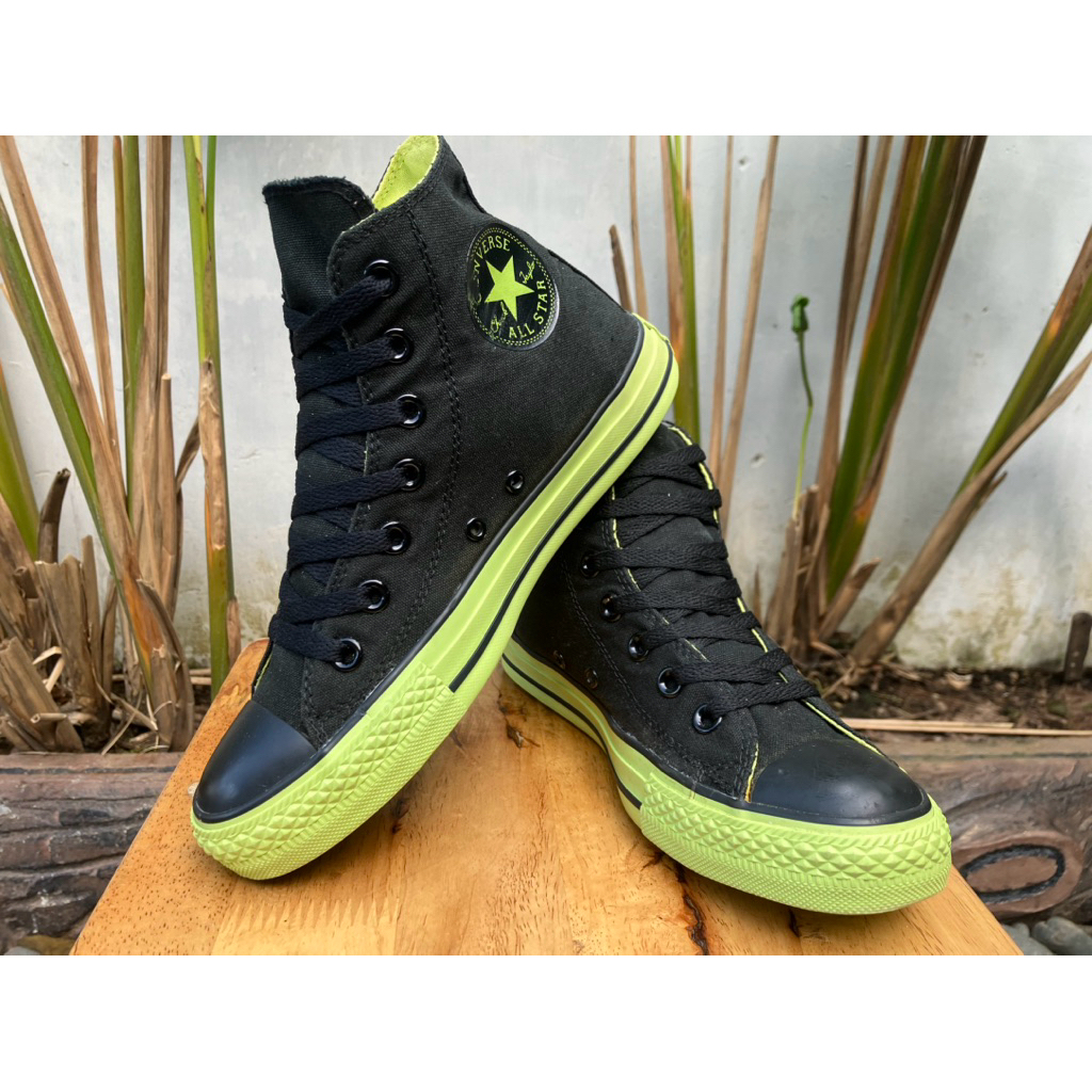 Converse CT All Star High “Black / Electric Green”