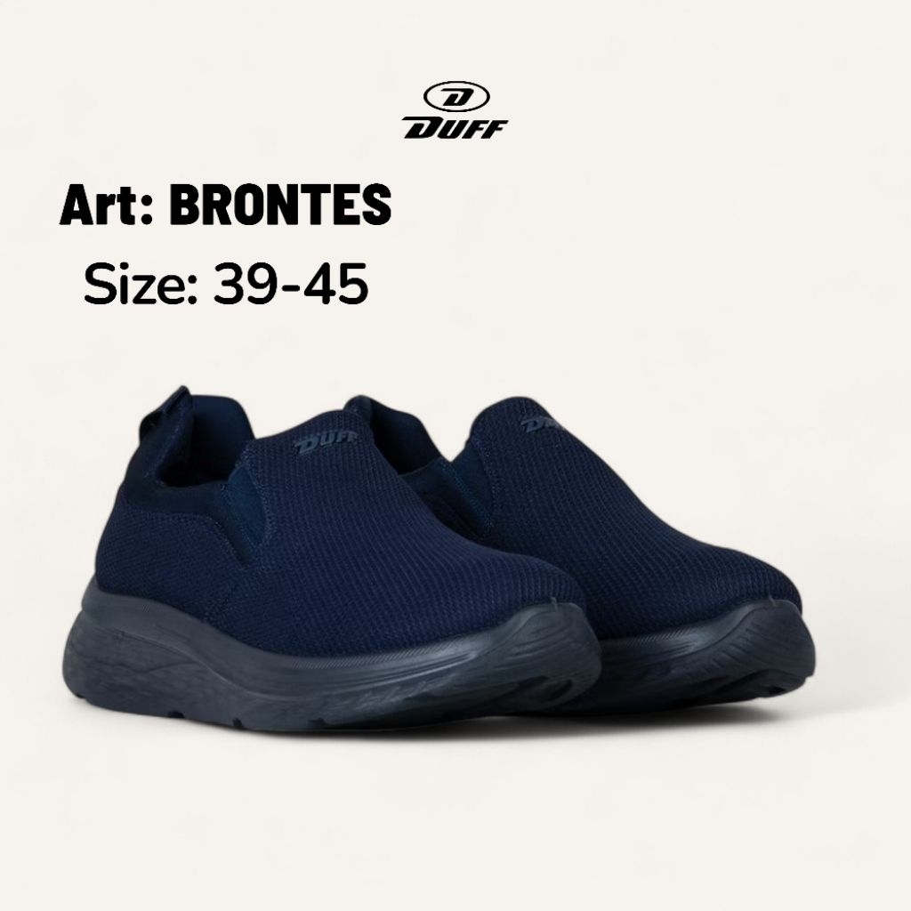 DUFF BRONTES Sepatu Slip On Pria Original Size 39-45 – Ringan & Nyaman