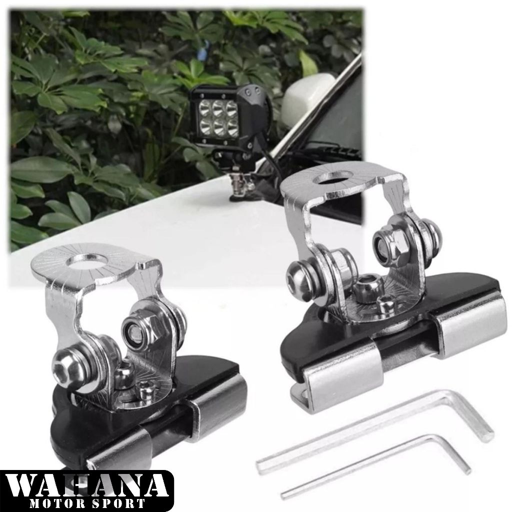 Bracket Dudukan Lampu Tembak Universal | Dudukan Lampu Sorot Kap Mesin Mobil
