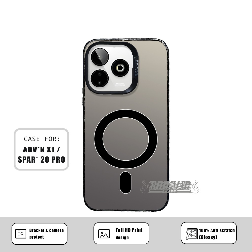 Hot Product Case Spark 20 Pro Advan X1 Premium Matte Softcase Hybrid Imd Plate Hologram - Motif