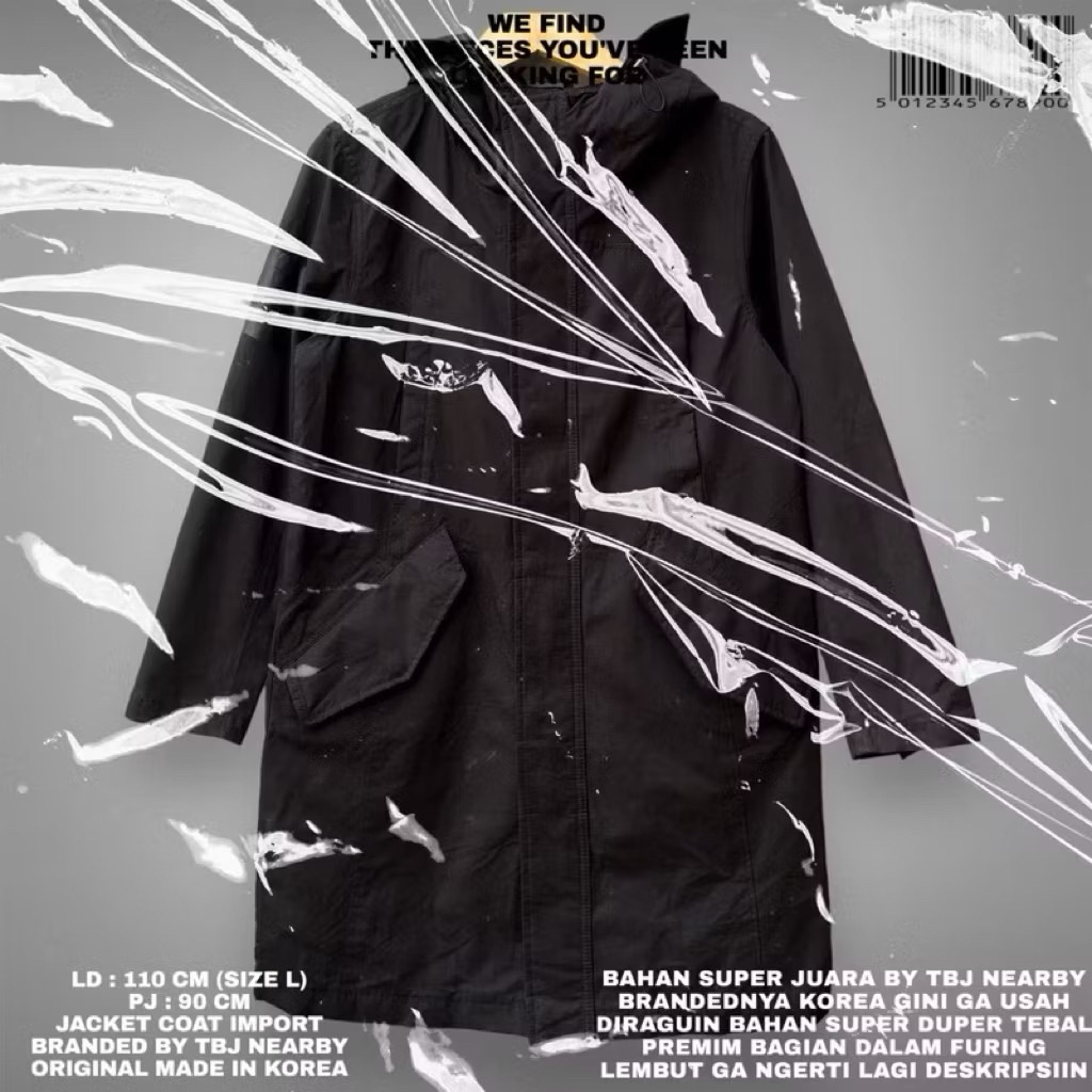 FLASMA/TBJ NEARBY ORIGINAL KOREAN JACKET UNISEX BLACK PREMIUM MEWAH/JAKET KOREAN LOOK VINTAGE RETRO 