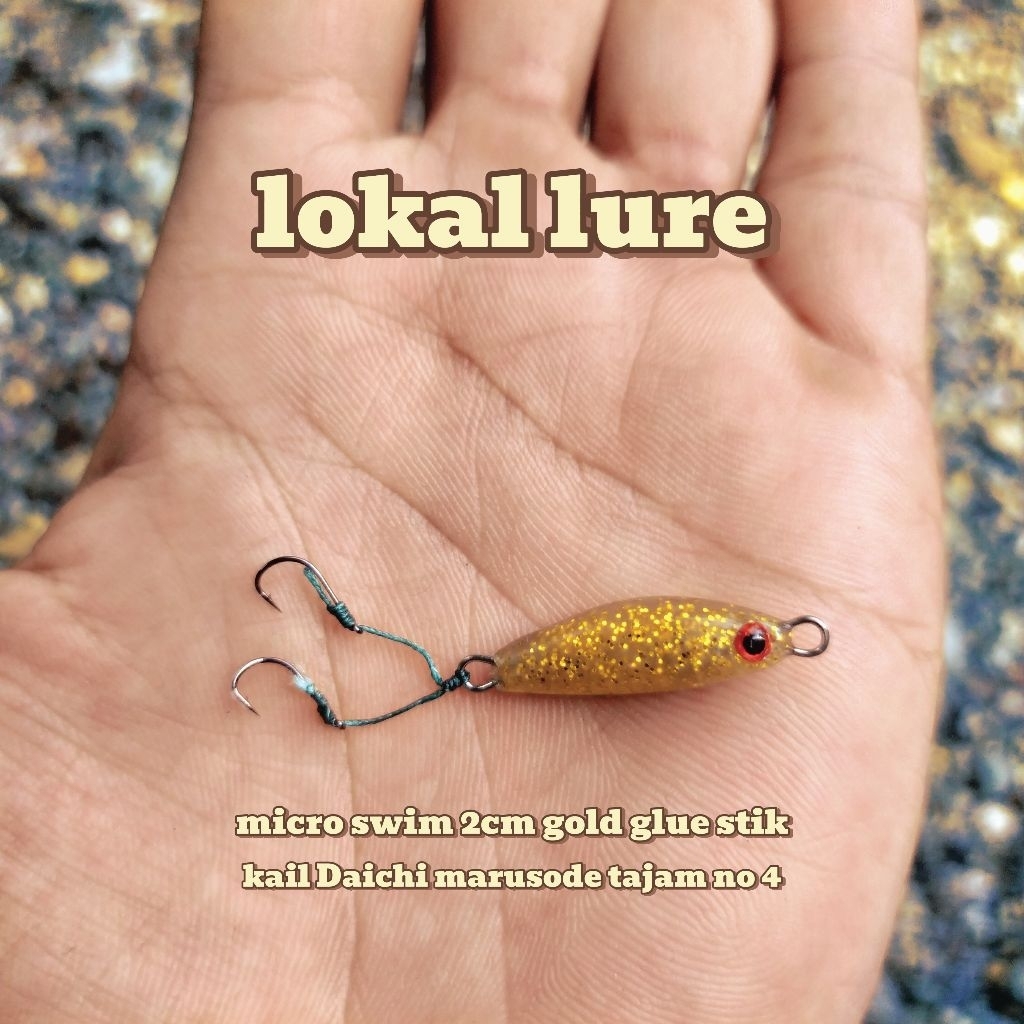 swimmer swimbait 2cm gold hook tajam daiichi swimmer hampala baby gt mj tarpon lure upil micro swim 