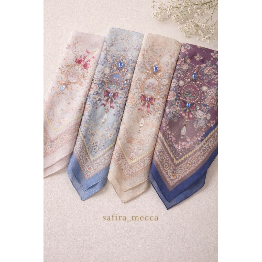 amna series hijab segi empat motif swarovski