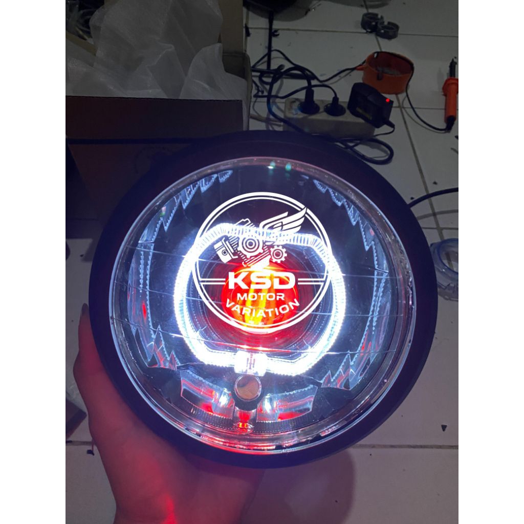 Reflektor Lampu Depan Biled Uk 4.5 Inch CB 150 Verza 2018 2019 2020 Full Set