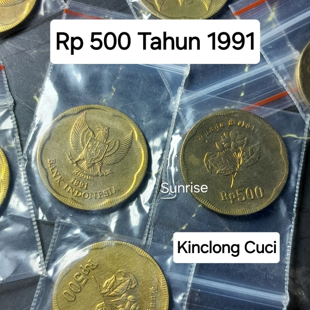 Koleksi Uang Kuno 500 Rupiah Melati Besar Tahun 1991